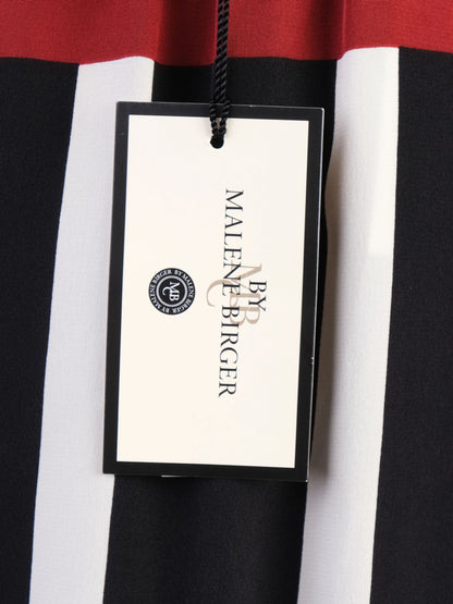 NEW By Malene Birger Long Skirt Black White Stripe XS