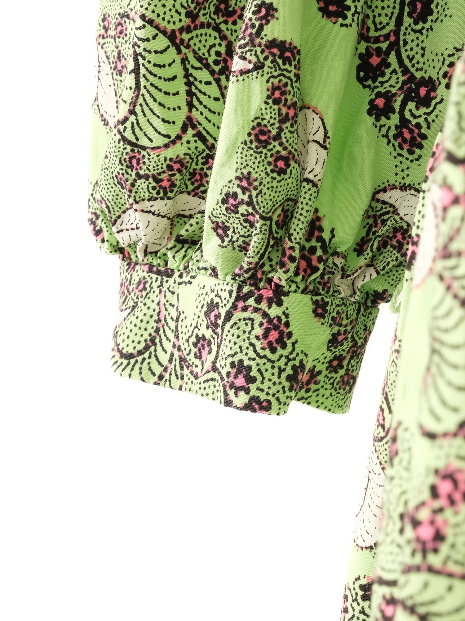 Excellent Diane von Furstenberg Green Floral Dress Size M