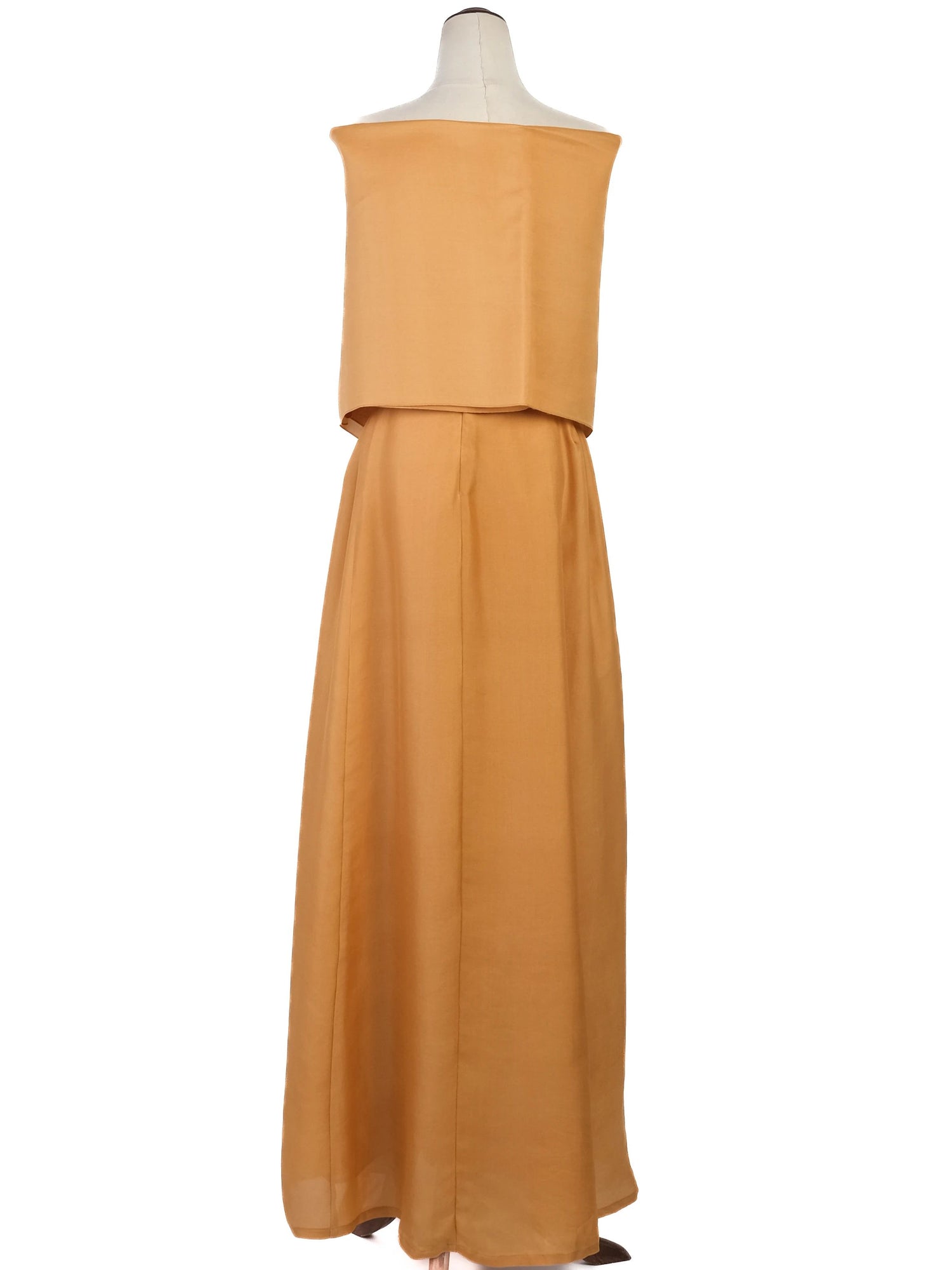 Excellent Missoni Yellow Silk Strapless Evening Gown Size M