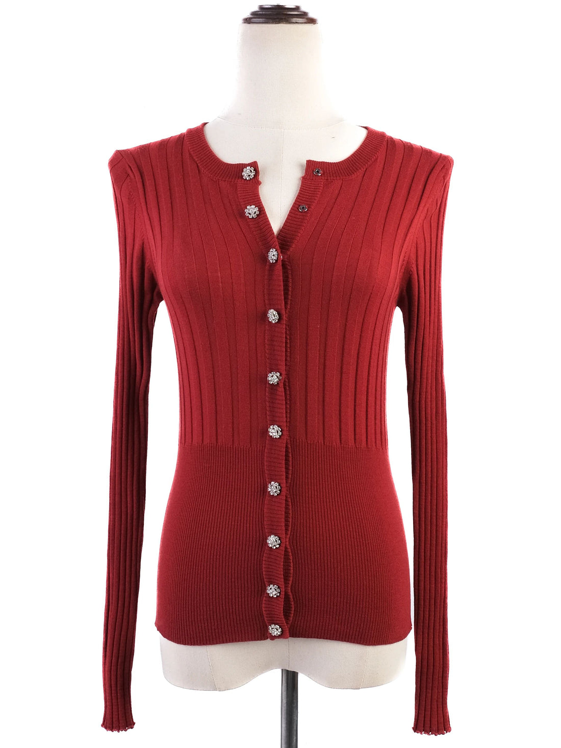 Excellent Dolce Gabbana Red Wool Cardigan Size L Women