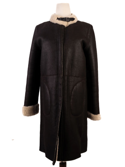 Average Simonetta Ravizza Orange Coat Size S with Shearling