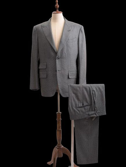 Excellent Tom Ford Gray Silk Suit Jacket Trousers Men&