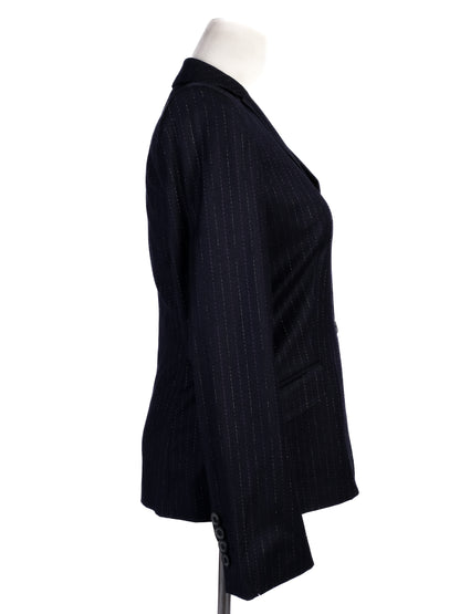 NEW Black Wool of Lana WomenÕs Blazer Size S - Pinstripe Design