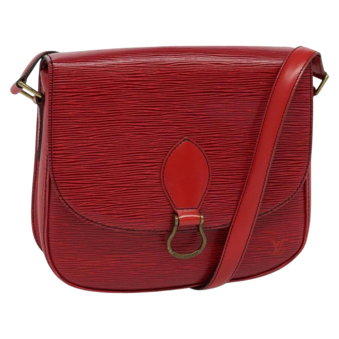 Louis Vuitton Epi Saint Cloud Gm Shoulder Bag Red M 52197 Lv Auth