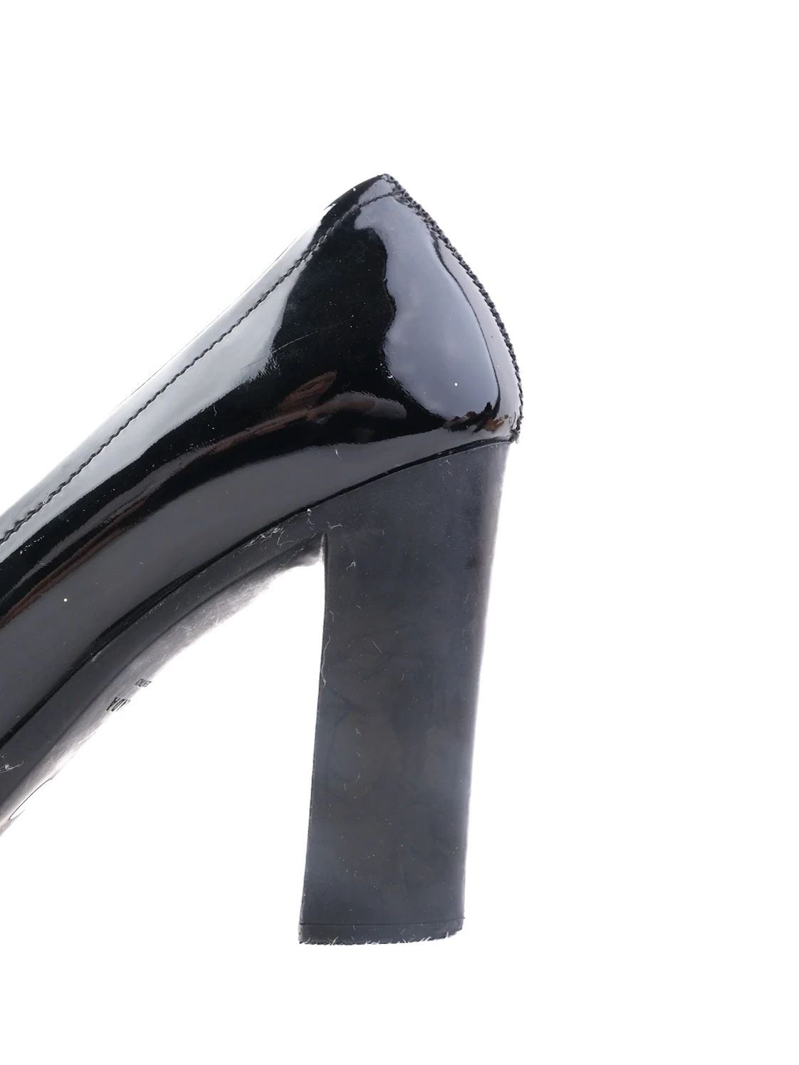 Excellent Prada Black Leather High-Heeled Shoes Size 36.5