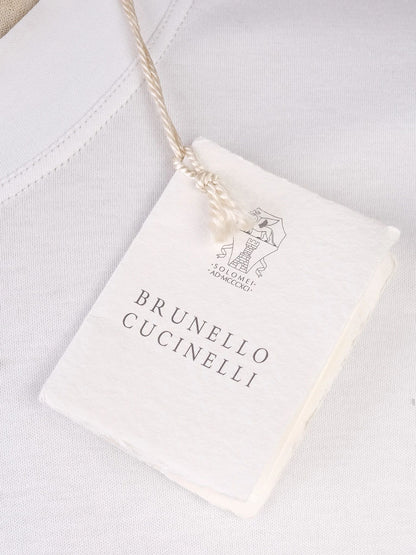 NEW Brunello Cucinelli White Cotton T-Shirt Size XL Men