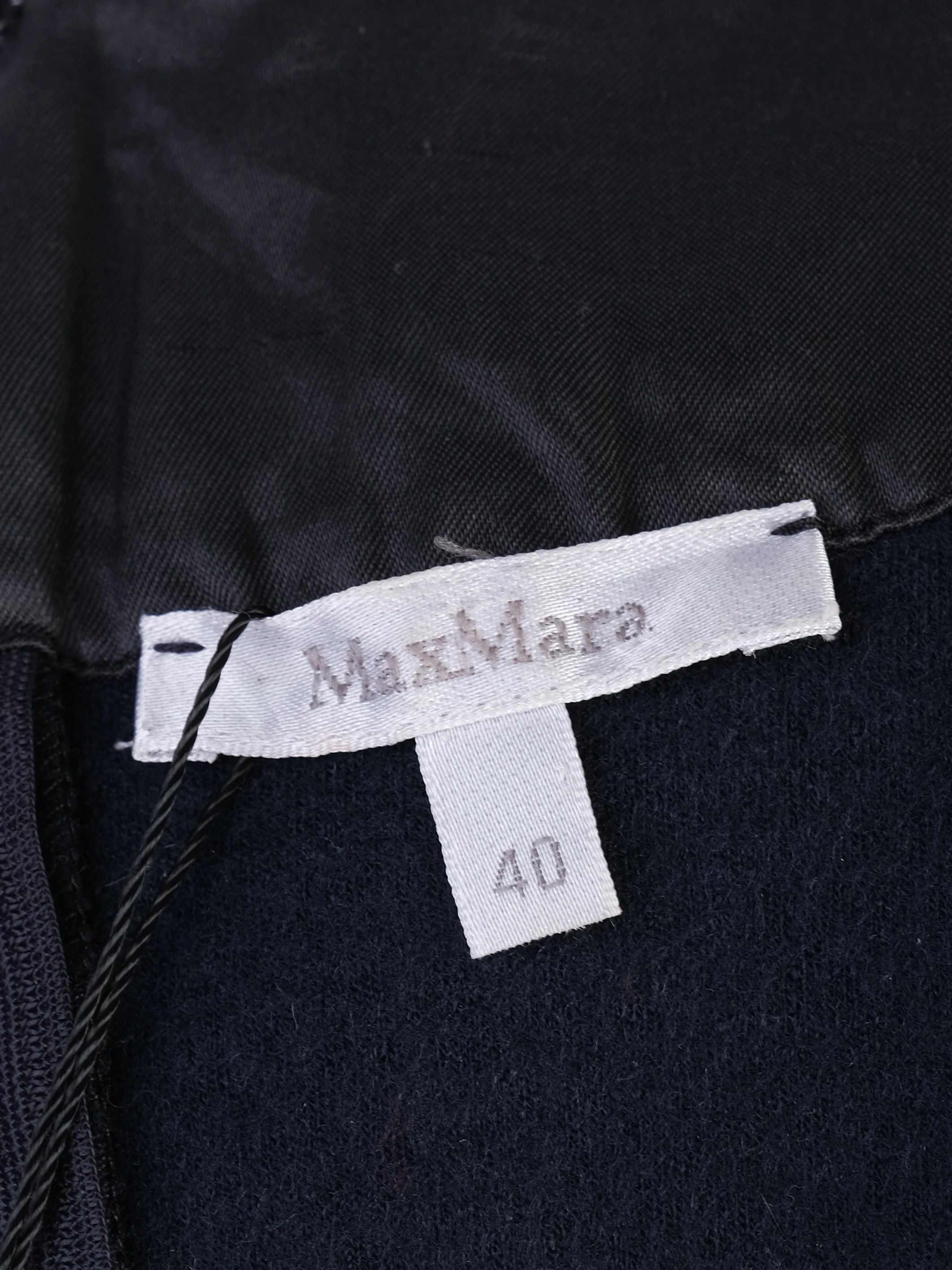 Excellent Max Mara Blue Wool Dress Size M Short Sleeve Knee-Length