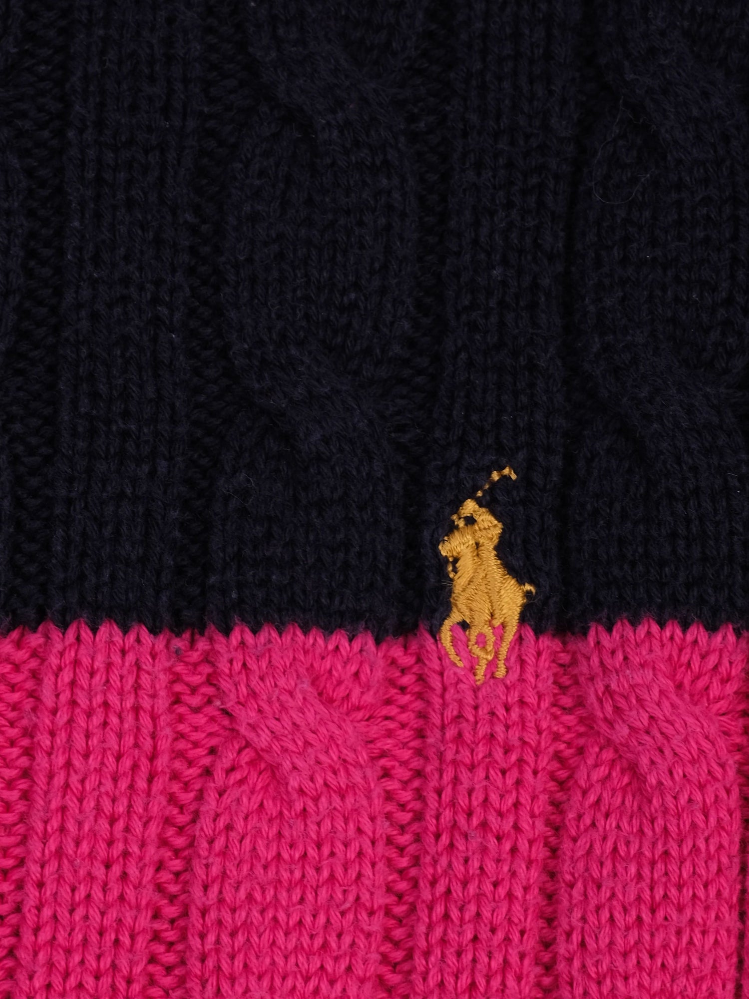 Excellent Ralph Lauren Pink Cable-Knit Wool Sweater Size 6 for Kids