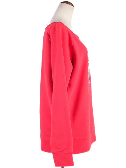 Karl Lagerfeld Red Cotton Sweatshirt XL with Ice Cream Design