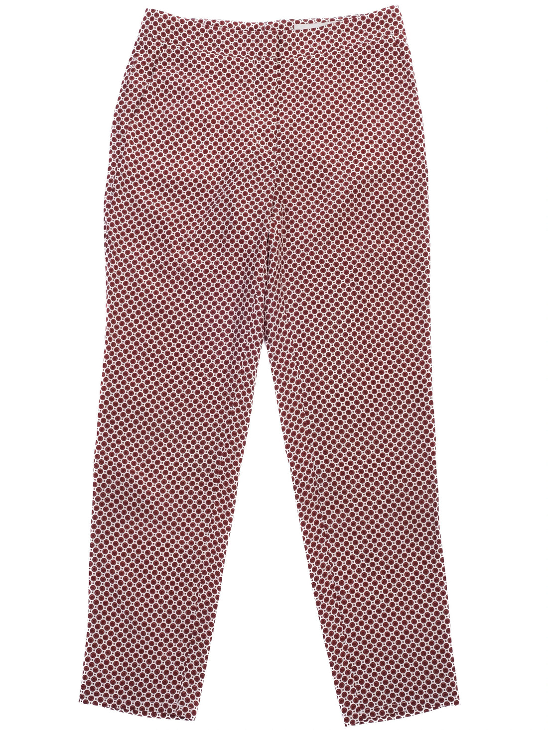 Excellent Stella McCartney Silk XS Pants Red White Pattern