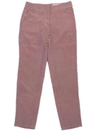 Excellent Stella McCartney Silk XS Pants Red White Pattern