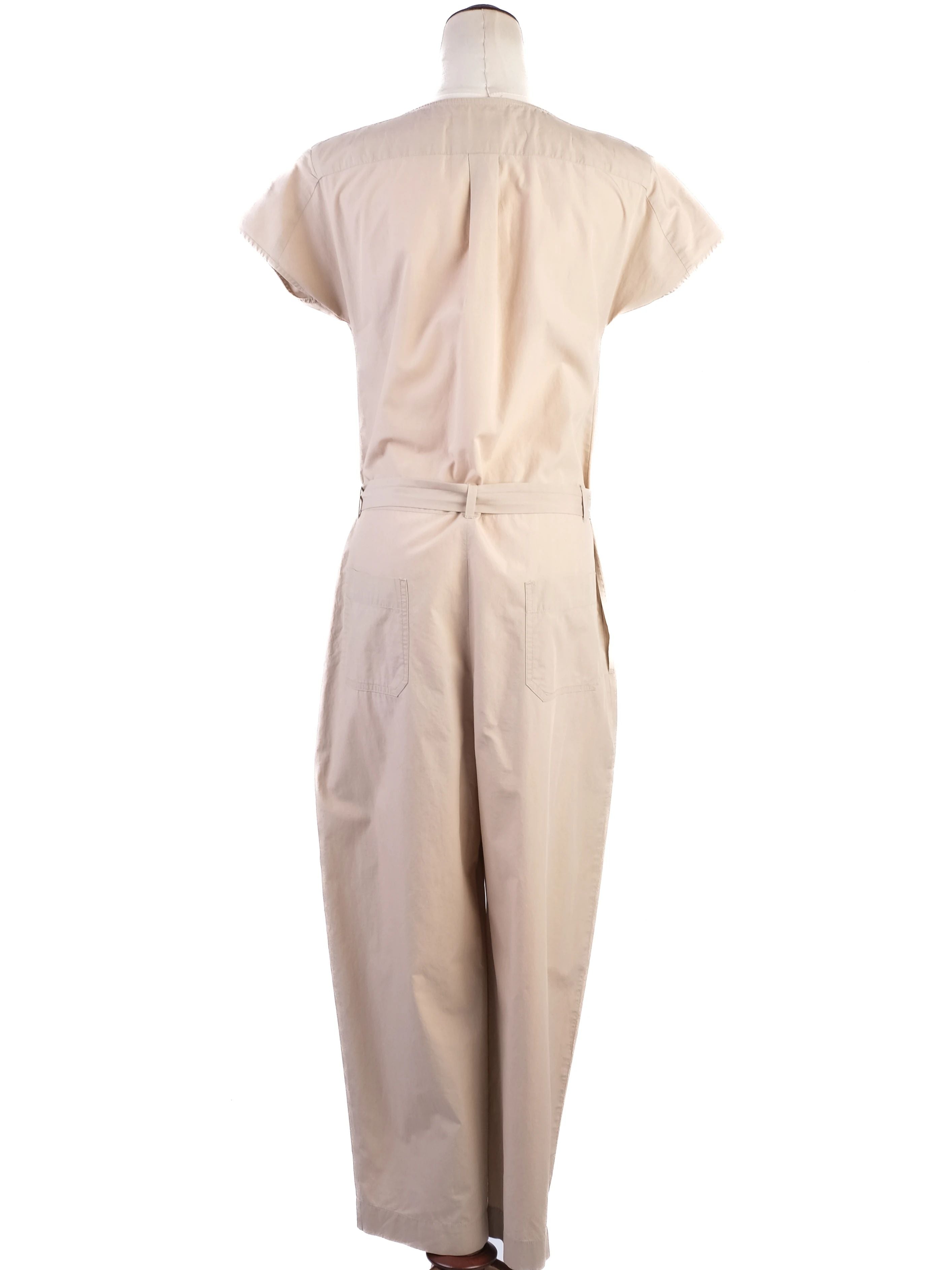 Excellent Weekend MaxMara White Cotton Jumpsuit Size S