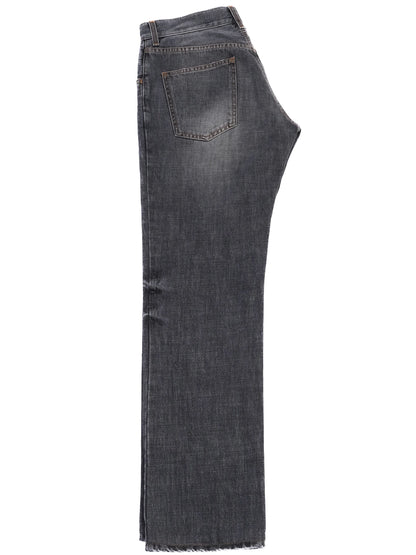 Excellent Dolce Gabbana Dark Gray Distressed Denim Jeans Men