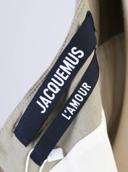 Excellent Jacquemus Green Off-Shoulder Dress Size M Viscose