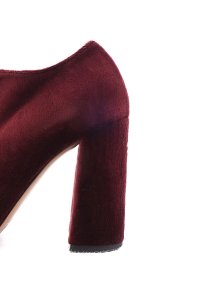 Excellent Chloe Red Suede High-Heeled Shoes Size 35