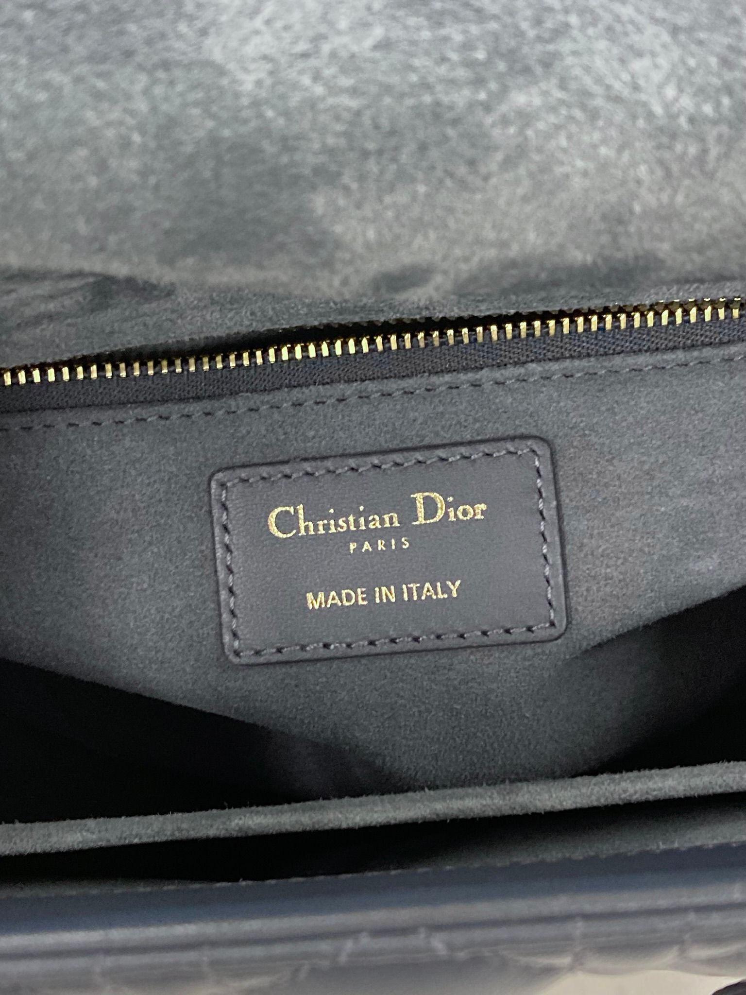 Dior Medium Lady Dior Blue,Leather WSS