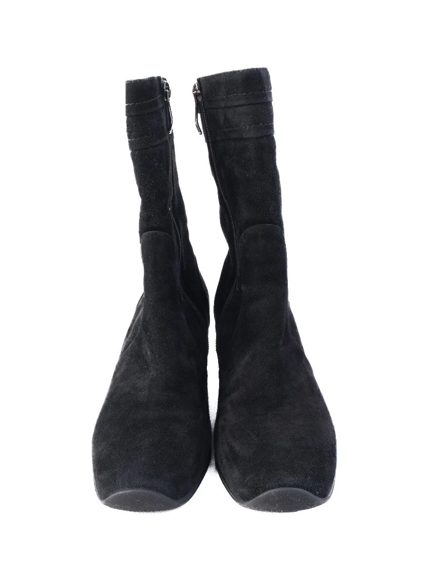 Perfect Giovanni Fabiani Black Genuine Suede Wedge Boots Size 37.5