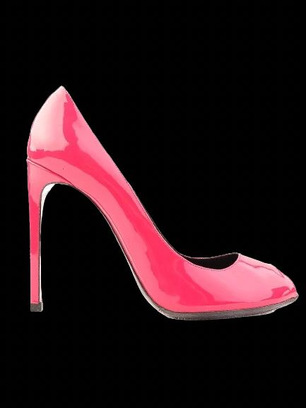 Excellent Saint Laurent Pink High-Heeled Peep-Toe Shoes Size 39
