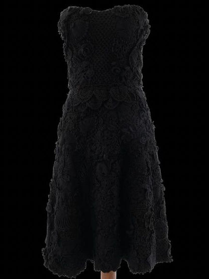 Excellent Ralph Lauren Black Sleeveless Dress Size S Viscose