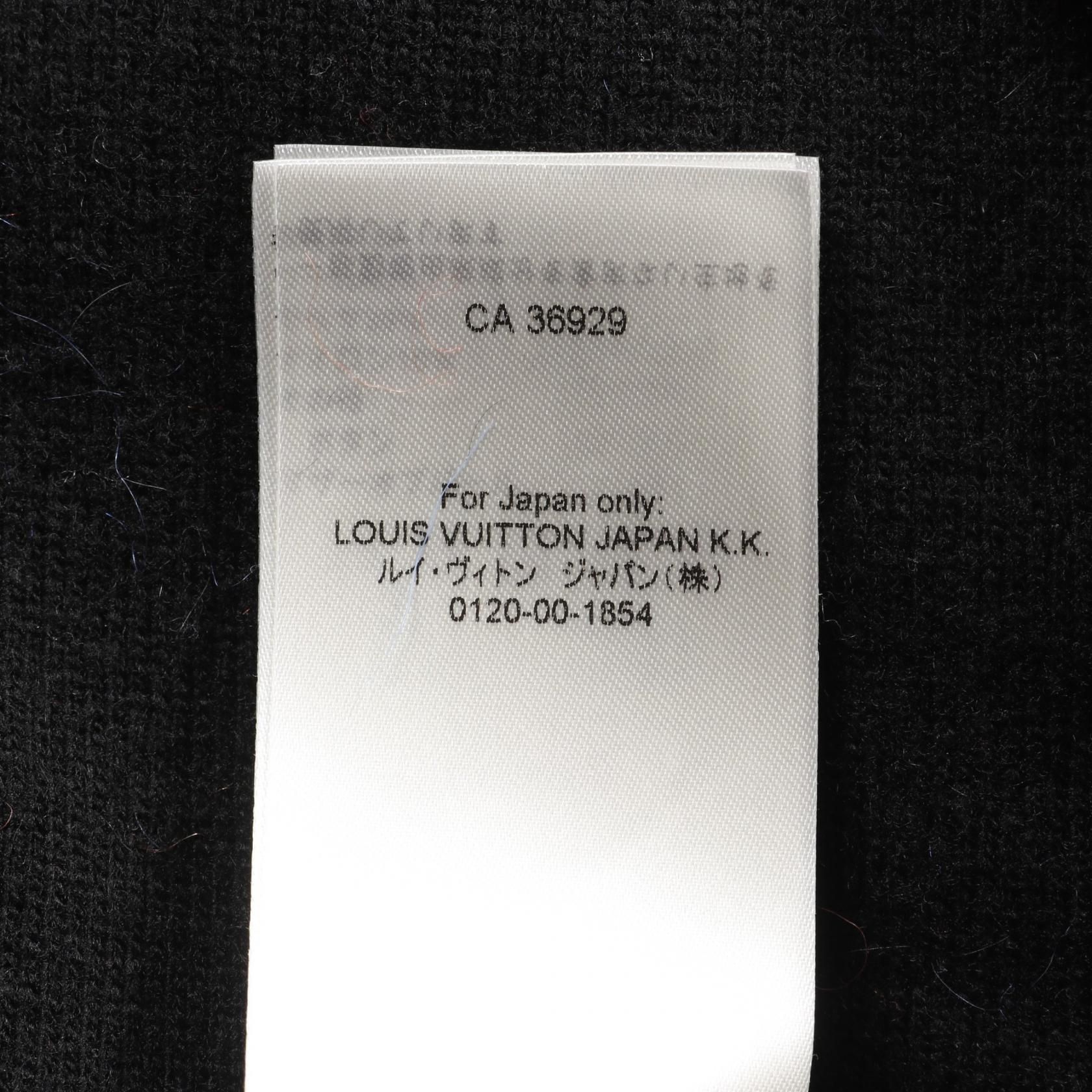 Louis Vuitton Lv Logo Chunky Wool Orange Black Blue Orange Cardigan Rm 241m Czw Hqn 12w