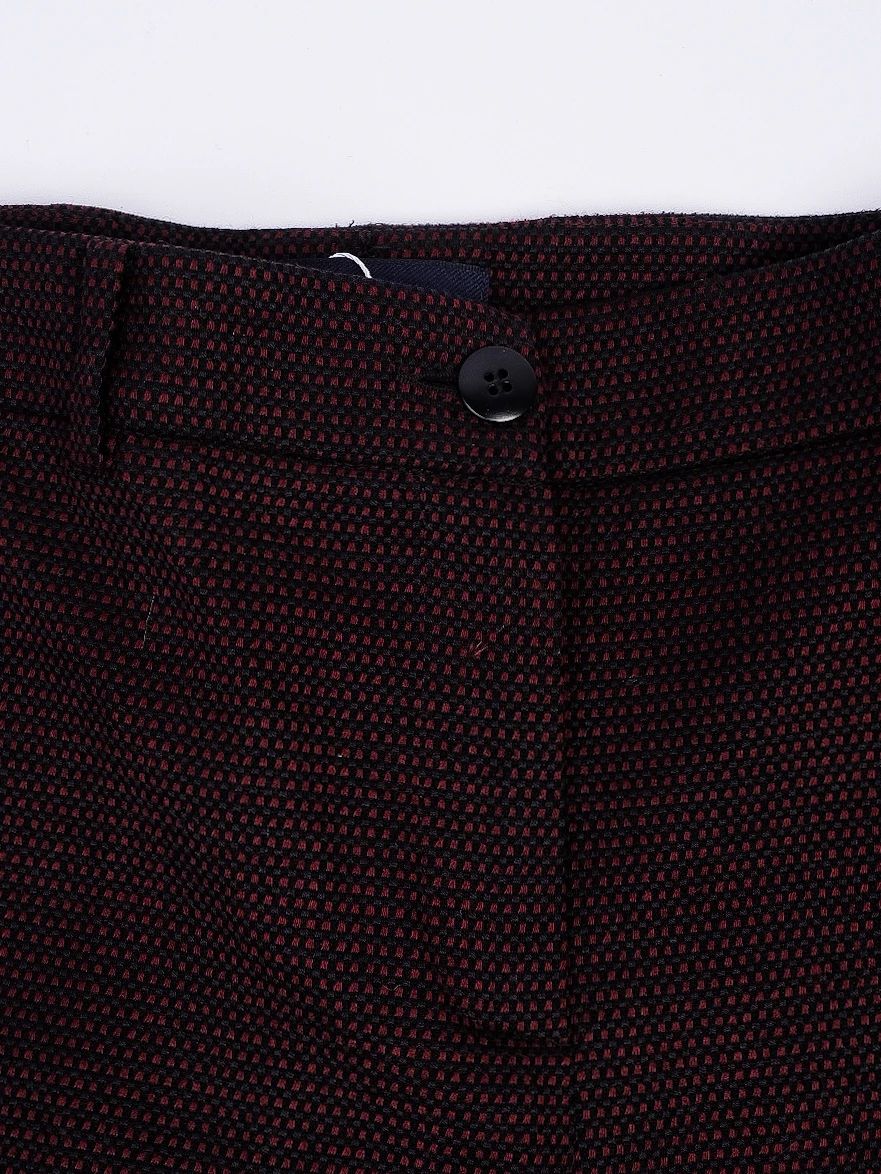 Luisa Spagnoli Red Wool Trousers Size M Excellent Condition