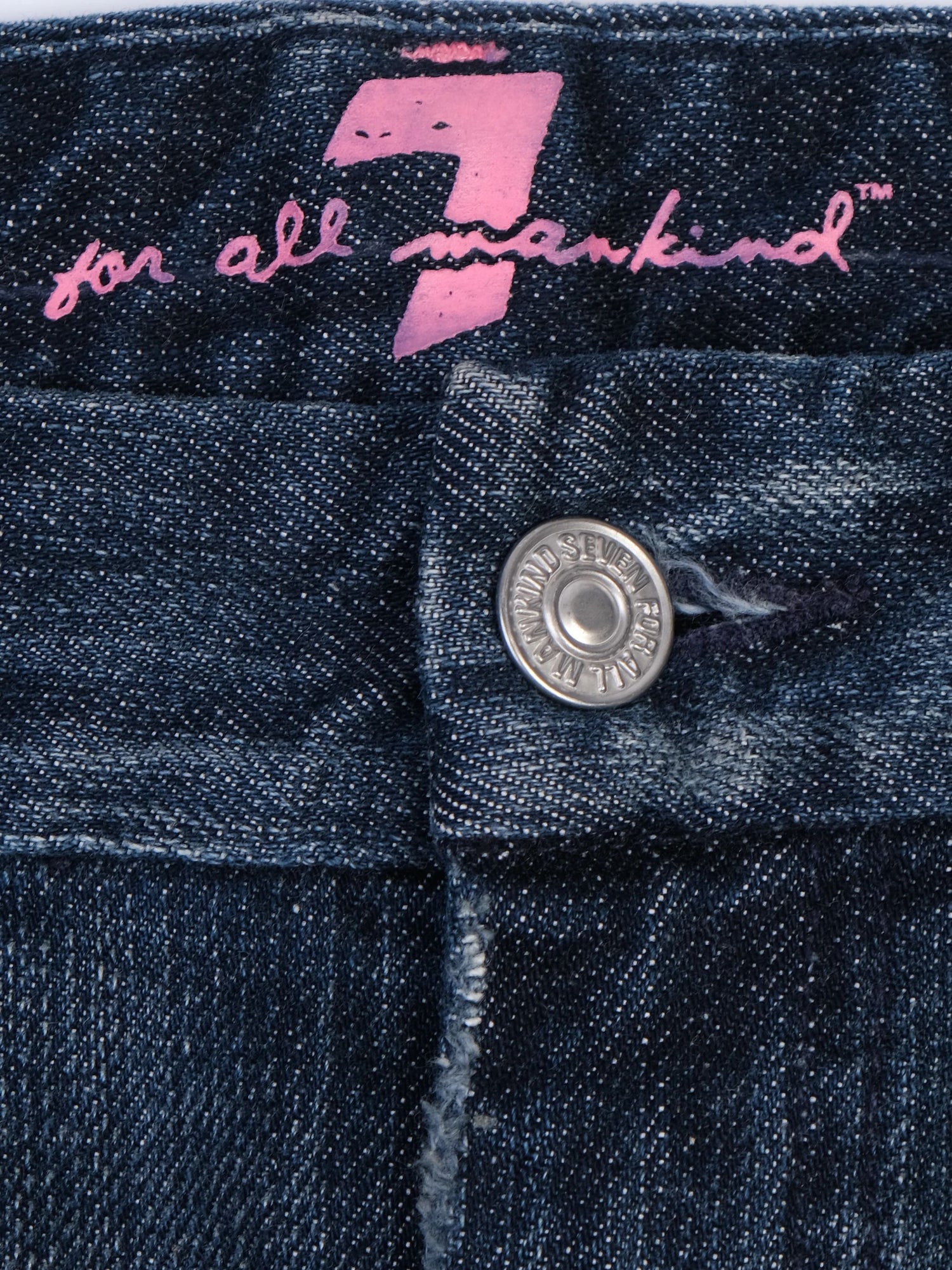 Excellent 7 For All Mankind Denim Skirt Blue Size M