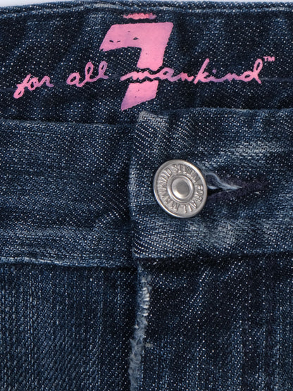 Excellent 7 For All Mankind Denim Skirt Blue Size M