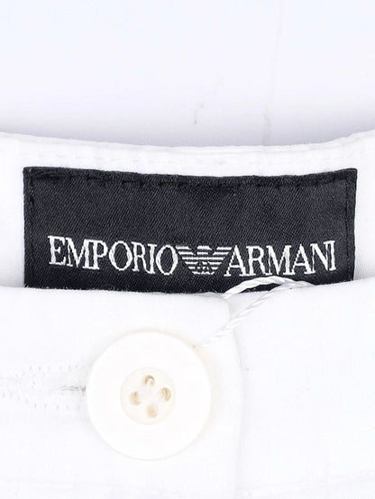 Excellent Emporio Armani White Cotton Shorts Size M for Women