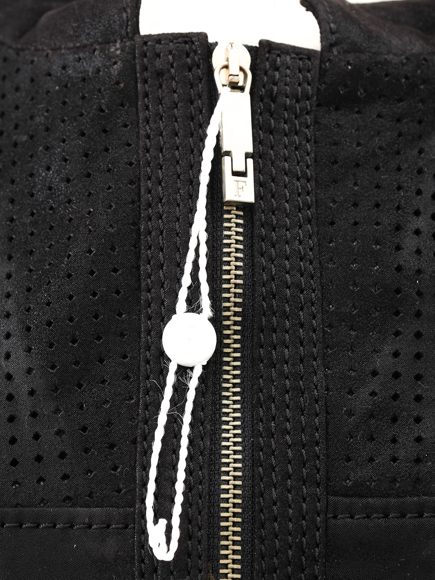 Excellent Ferre Black Wool Jacket Size XS with Zipper Details