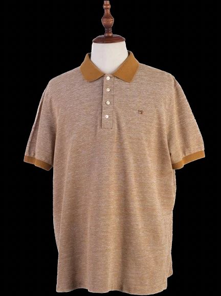 Excellent Scotch&amp;Soda Orange Cotton Polo Shirt Size XL