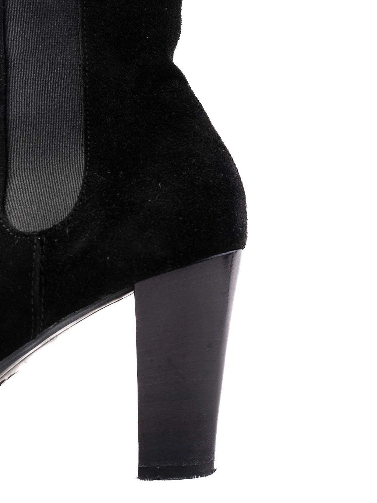 NEW Guido Scariglia Black Suede Ankle Boots with Block Heel Size 37