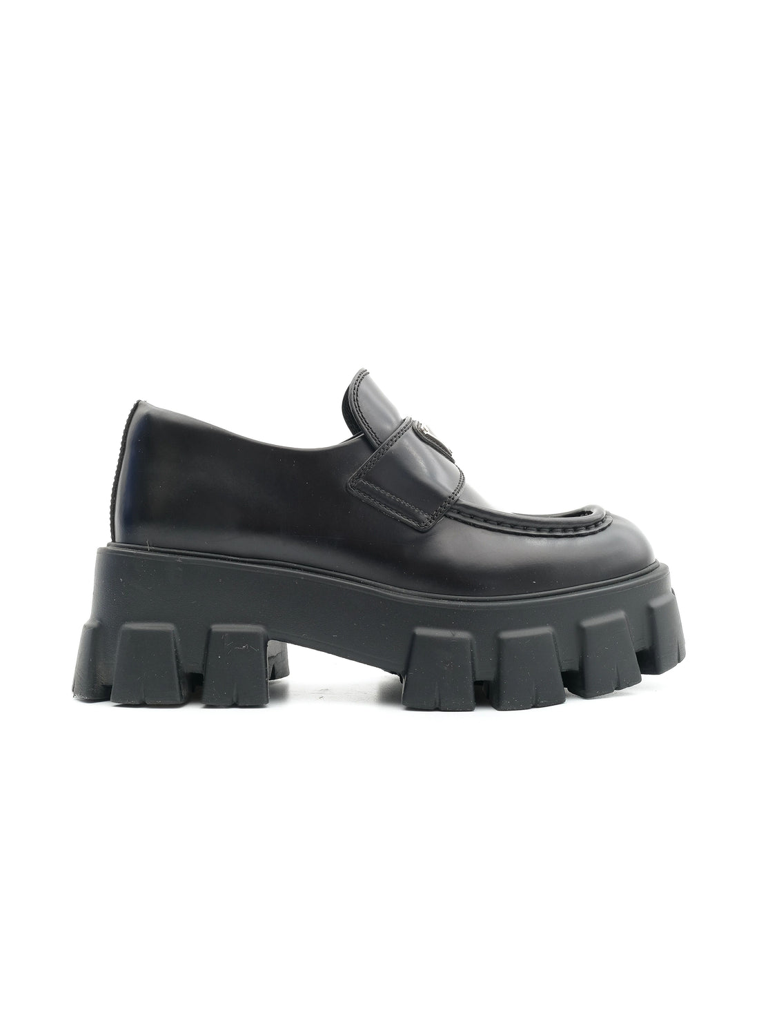 NEW Prada Chunky Black Loafers Leather Women&