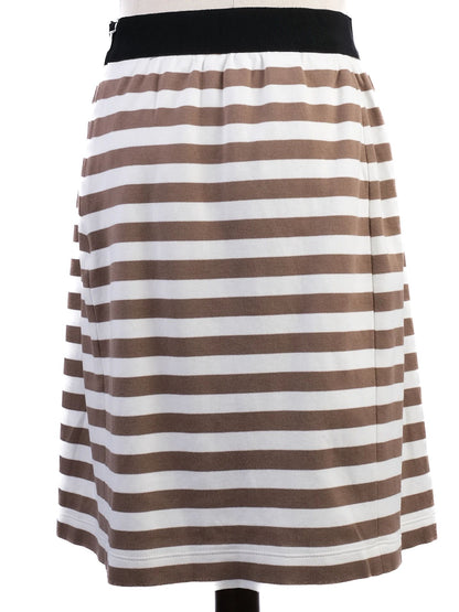 Excellent Moschino Striped Skirt Size M with Black Pockets &amp; Buckle