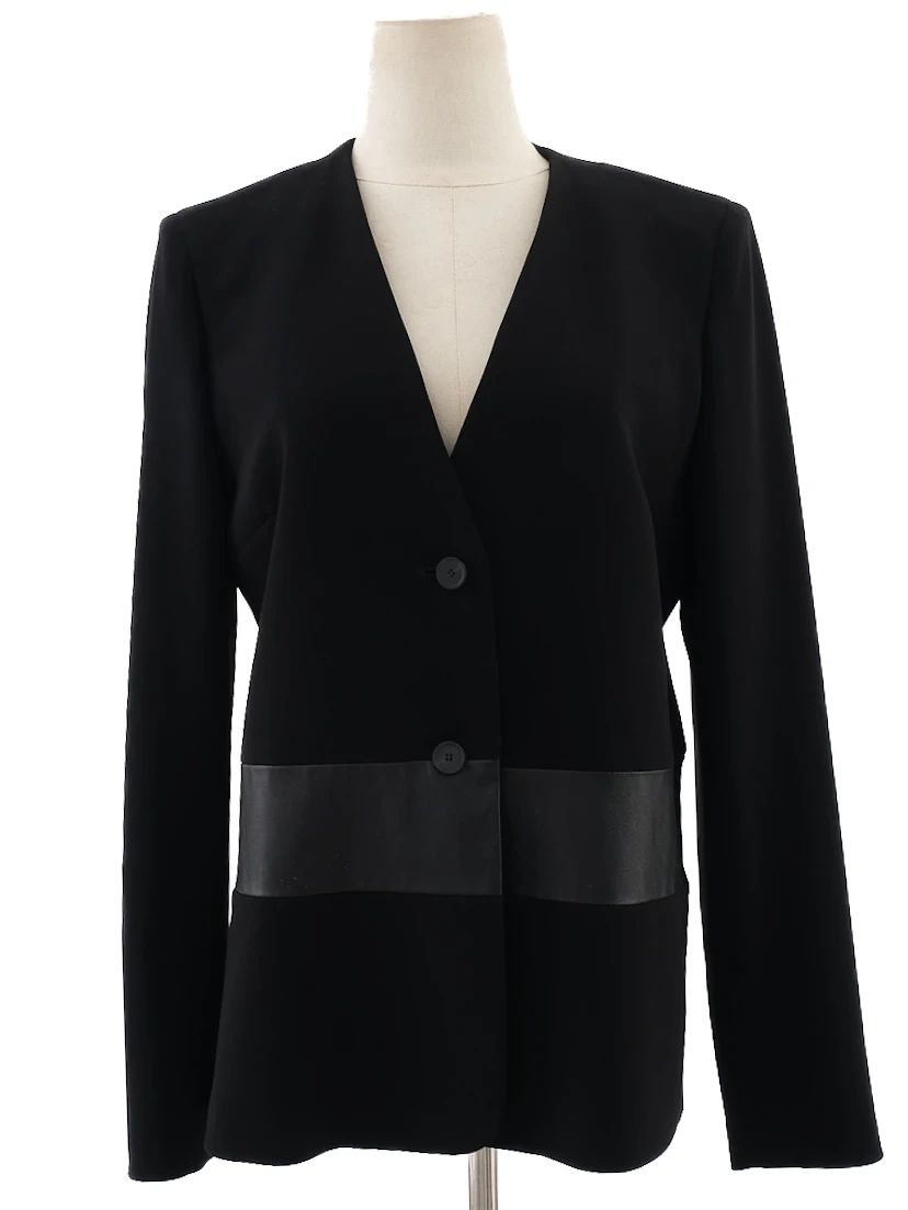 Max Mara Black Blazer XL Excellent Condition V-Neck Design