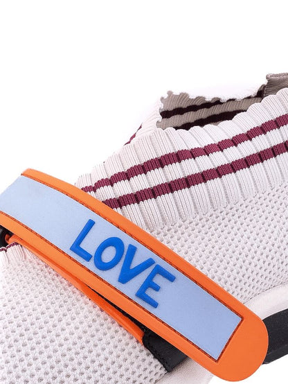 Perfect Fendi White Sneakers with Red Stripes Size 37 Women