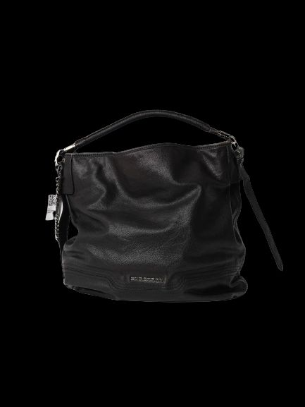 Good Burberry Black Leather Handbag with Chain Details