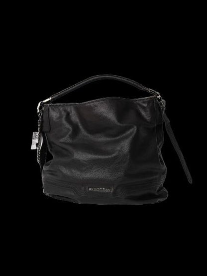 Good Burberry Black Leather Handbag with Chain Details