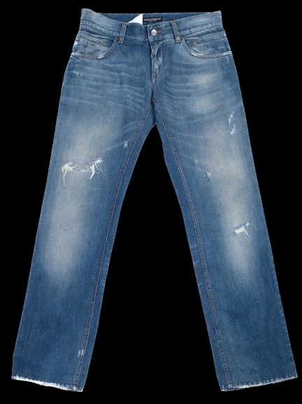 Excellent Dolce Gabbana Distressed Blue Jeans Size S