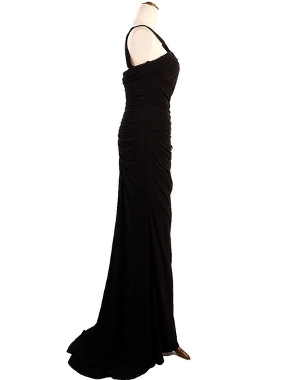 Perfect Sherri Hill Black Dress XXS Single Shoulder Glamour