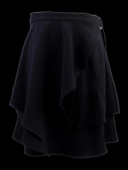 NEW Iro Black Layered Skirt Ruffled Design Size S