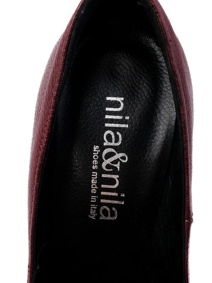Excellent Nila&amp;nila Red Pointed-Toe Pumps Size 37 Leather