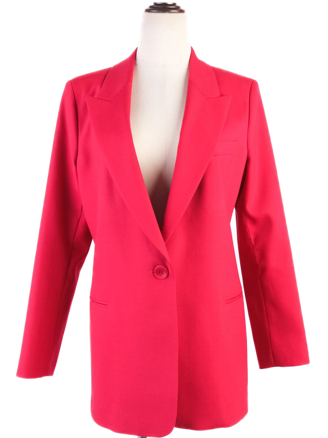 Excellent Reiss Red Wool Blazer Size L for Women