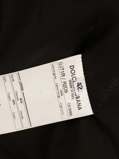 Excellent Dolce Gabbana Black Pinstripe Suit Size L Women Viscose