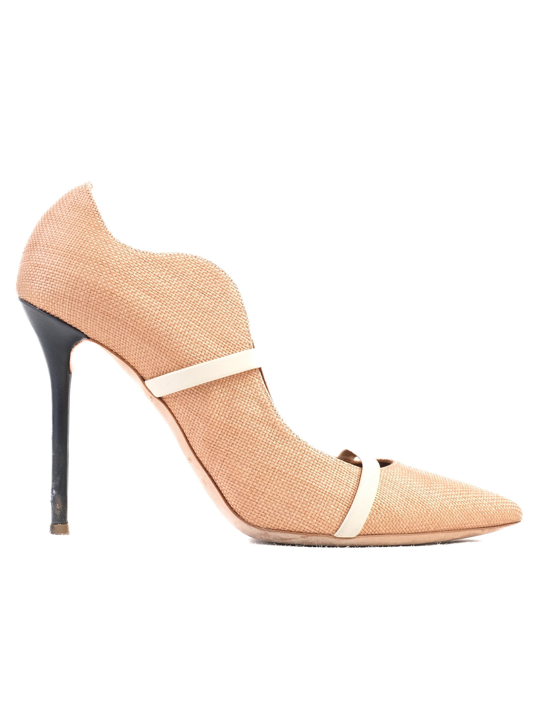 Excellent Condition Orange Leather High-Heeled Shoes Size 39.5