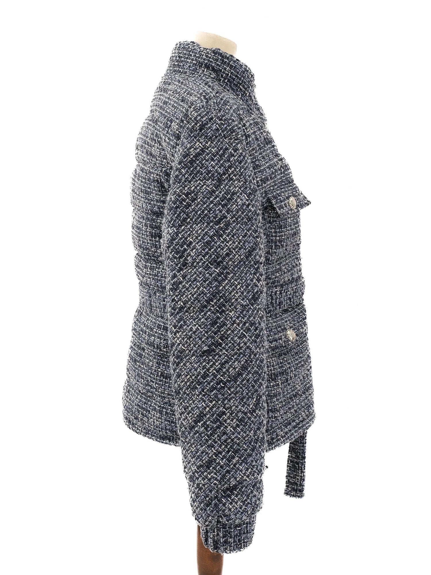 Perfect Maje Tweed Jacket Navy and White Size M Women