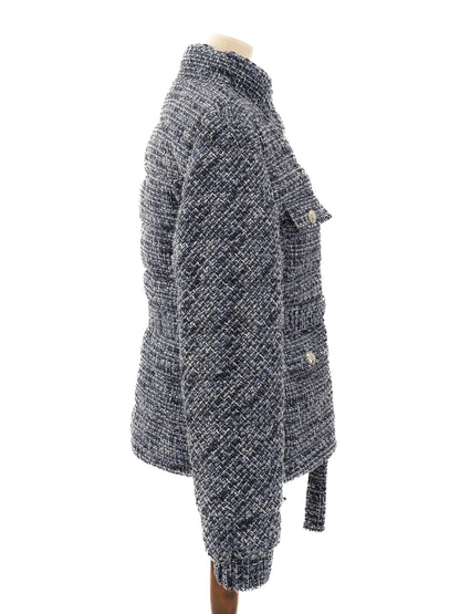 Perfect Maje Tweed Jacket Navy and White Size M Women