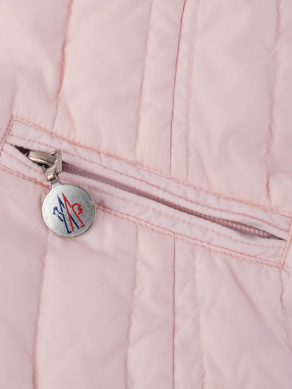 Excellent Moncler Kids Pink Quilted Jacket Size 2 - Nylon