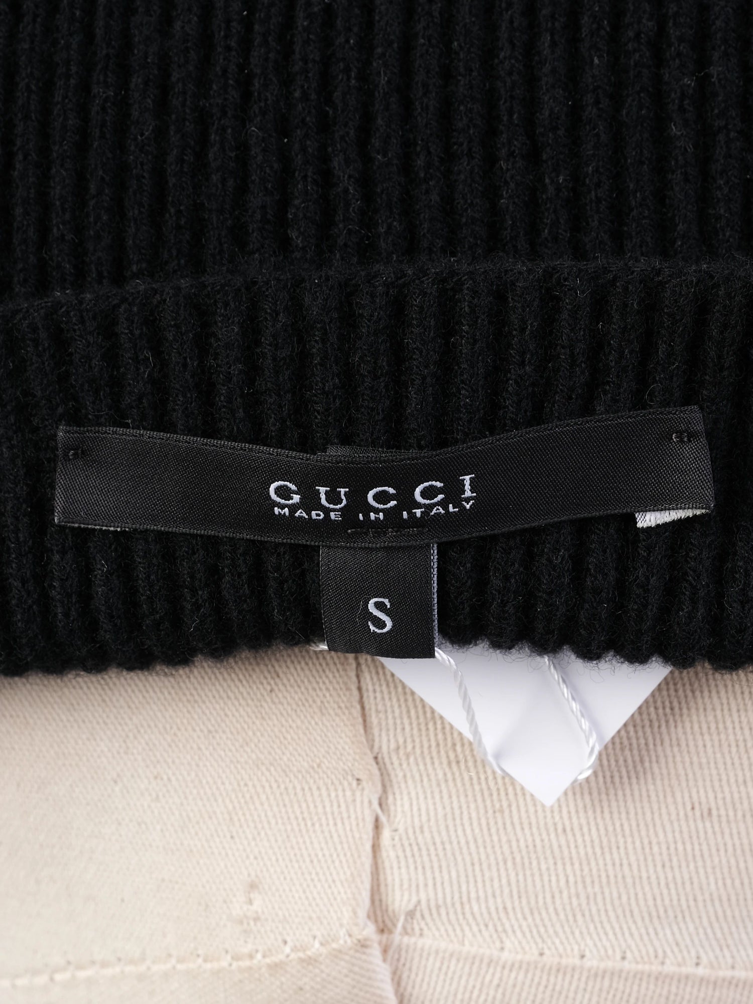 Gucci Black Wool Dress Size S with Draped Peplum Detail