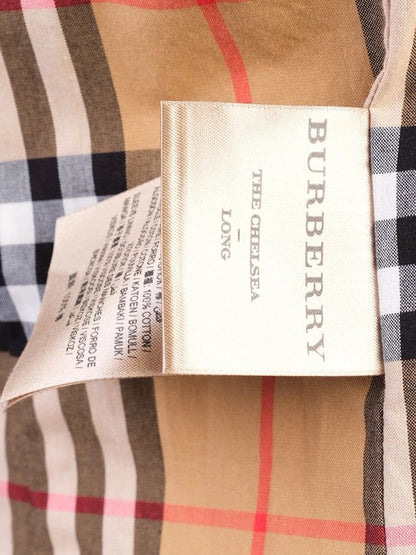 EXCELLENT Burberry Black Trench Coat Double-Breasted Women&