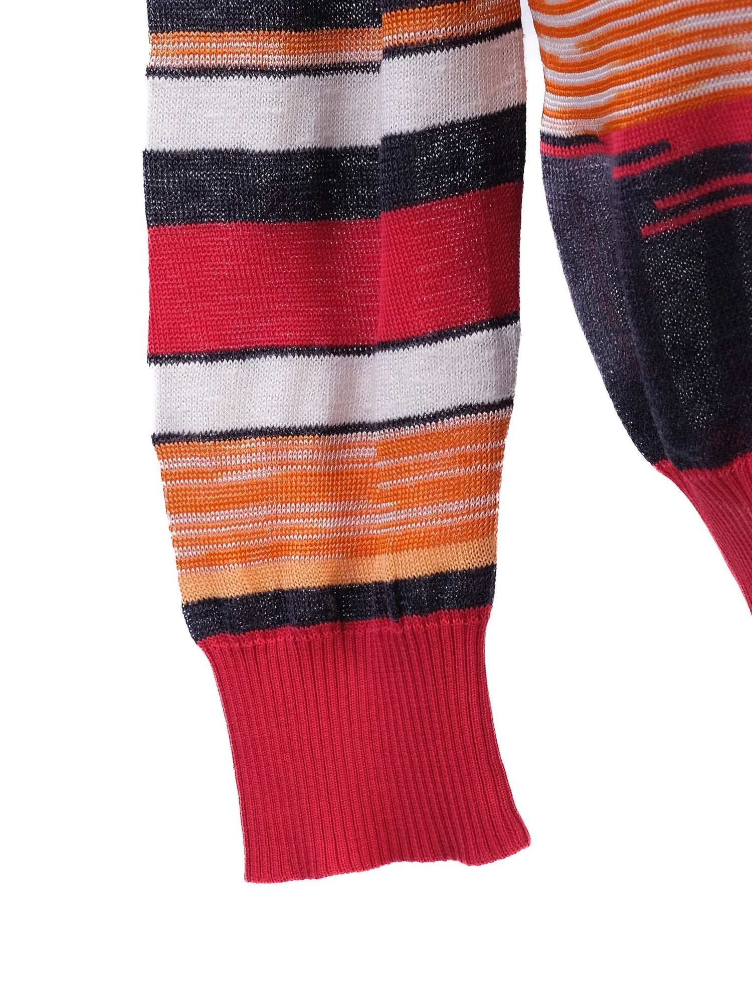 Excellent Missoni Geometric Striped Sweater XL Viscose Men Combined Colors